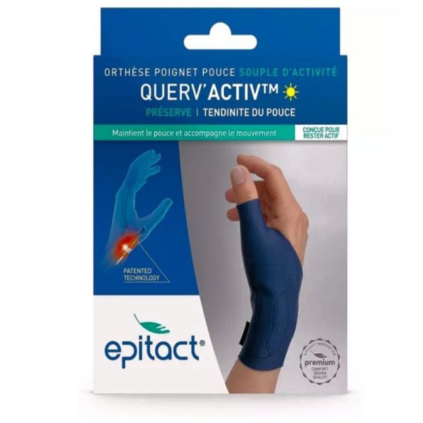 Epitact Querv'Activ Orthèse Poignet Pouce Souple d'Activité Gauche Taille M 1 unité