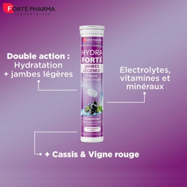 Forté Pharma Hydra Forté Jambes Légères 24 comprimés effervescents