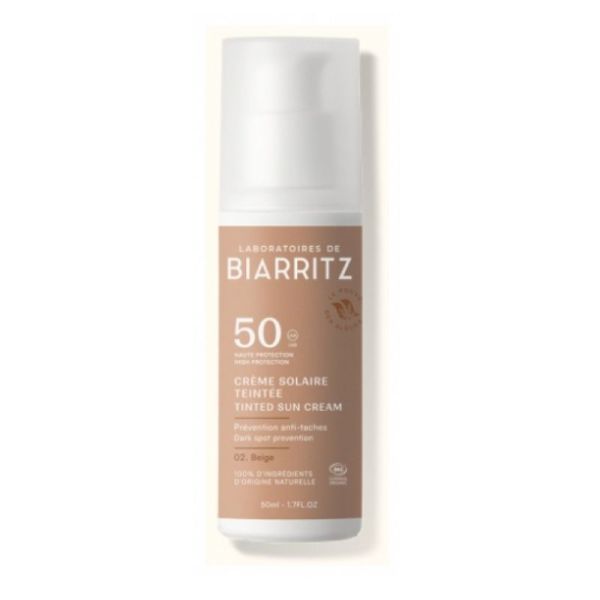 Laboratoires de Biarritz crème solaire teintée visage SPF50 Beige Bio 50 ml