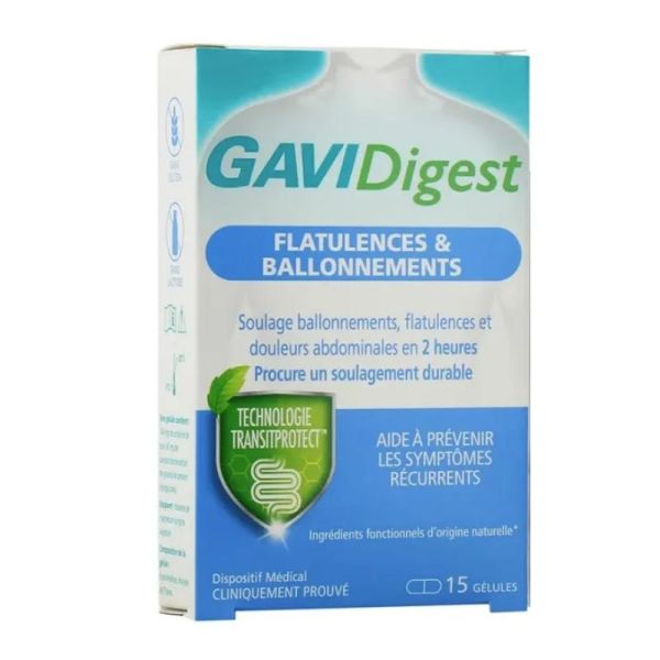 GaviDigest flatulences et ballonnements 15 gélules