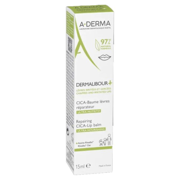 A-Derma Dermalibour+ Cica baume lèvres 15ml