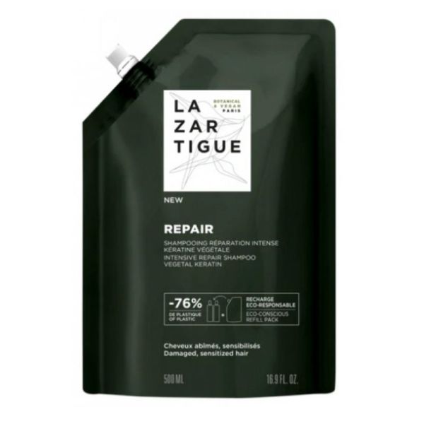 Lazartigue Repair shampoing réparation intense Éco-Recharge 500 ml
