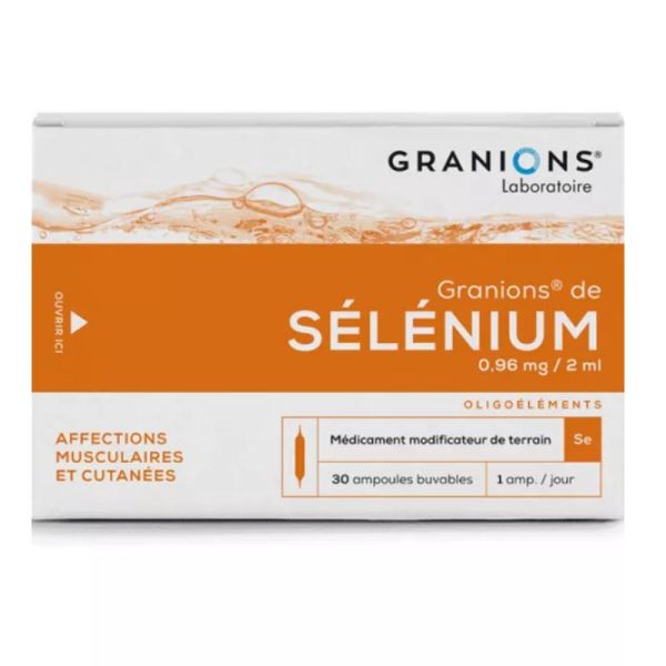Granions Sélénium Oligoéléments 30 ampoules  buvables
