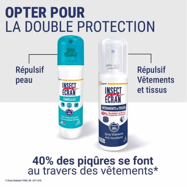 Insect Ecran peau anti moustiques famille zone tempérée jusqu'à 6h 100ml