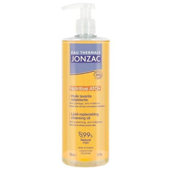 Eau Thermale Jonzac Nutritive ATO+ Huile Lavante Relipidante Bio 500 ml