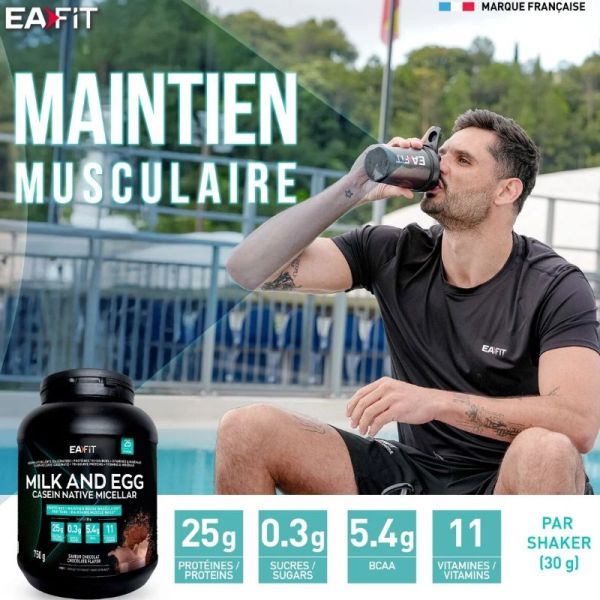 Eafit Milk & Egg 2.0 construction musculaire chocolat 750g