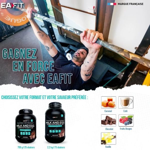 Eafit Milk & Egg 2.0 construction musculaire chocolat 750g