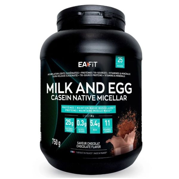 Eafit Milk & Egg 2.0 construction musculaire chocolat 750g