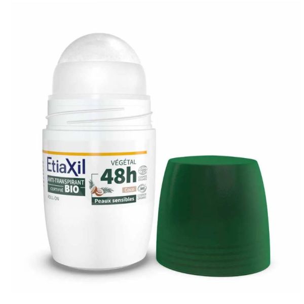 Etiaxil anti-transpirant déodorant Roll-On végétal 48h Coco bio peaux sensibles 50ml