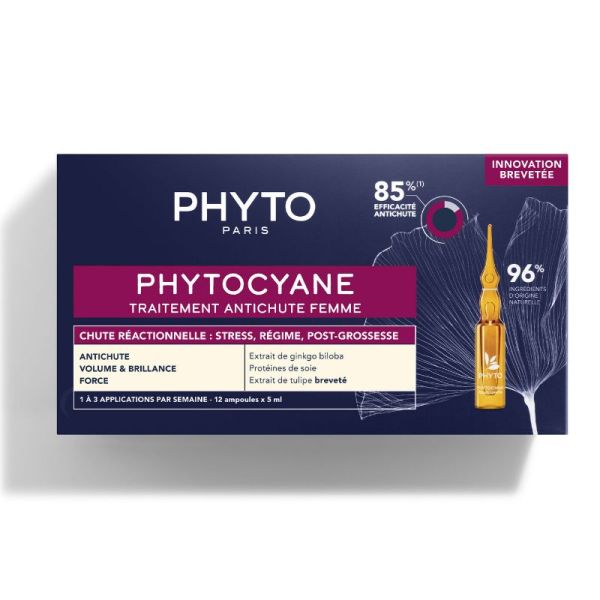 Phytocyane Traitement Antichute Réactionnelle Femme 12 x 5 ml