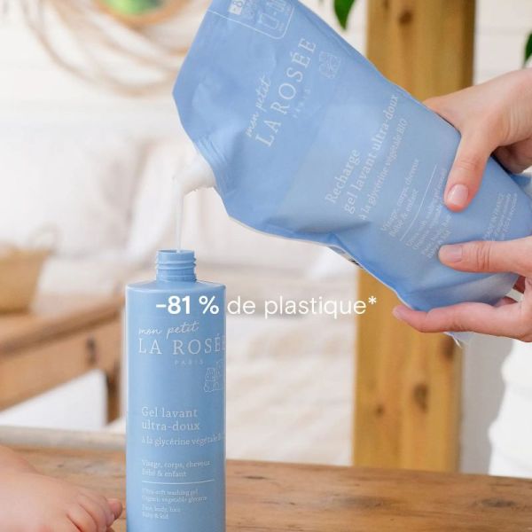 La Rosée gel lavant ultra-doux bébé recharge 800ml