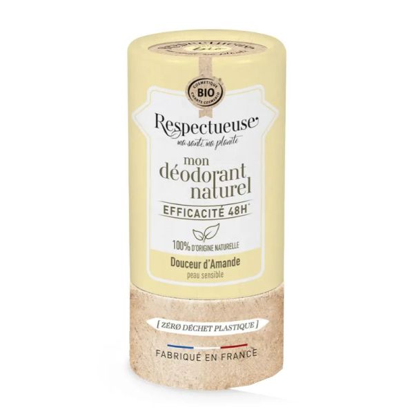 Respectueuse déodorant naturel douceur amande bio 50g