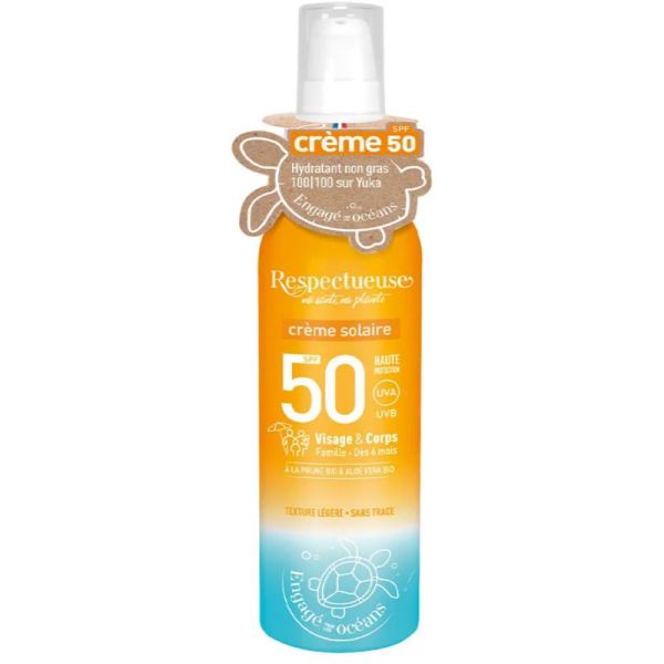 Respectueuse crème solaire SPF50 100ml