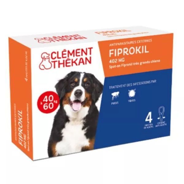Clément Thékan Fiprokil Gtand Chien 10-20 kg 1,34 ml 4 Pipettes