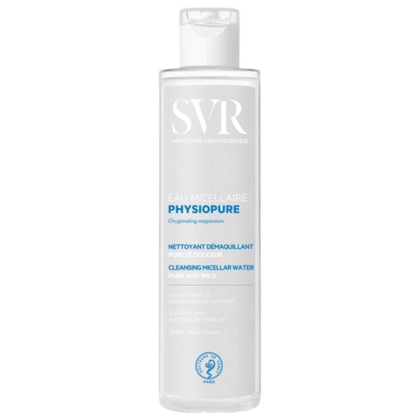 SVR Physiopure eau micellaire eau nettoyante démaquillante pureté douceur 200 ml
