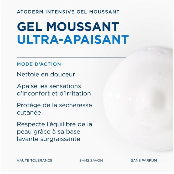 Bioderma Atoderm Intensive gel moussant ultra apaisant 500ml