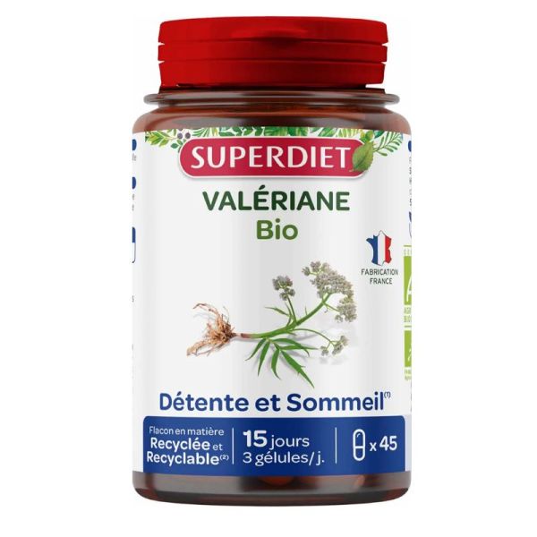 Superdiet Valeriane bio 45 gélules