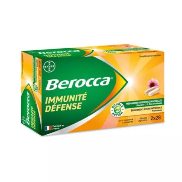 Berocca Immunité Défense - 2 x 28 Gélules Végétales