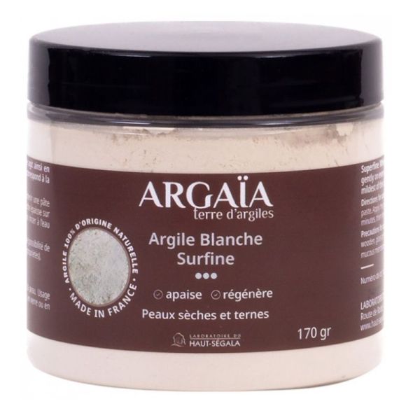 Argaïa Argile blanche surfine en poudre 170g