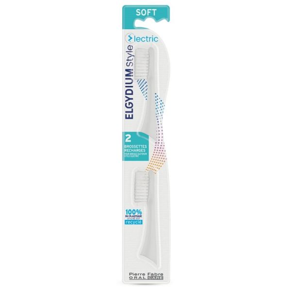 Elgydium Style Electric 2 Brossettes Recharges Soft