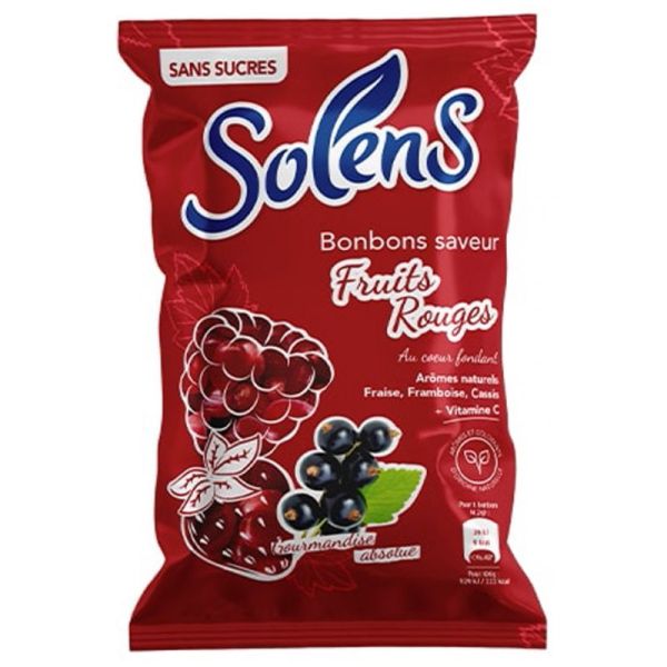 Solens Bonbons Sans Sucres Saveur Fruits Rouges 100 g