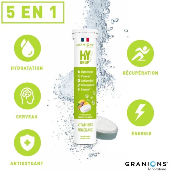 Granions Hydrop hydratation mangue passion 20 comprimés