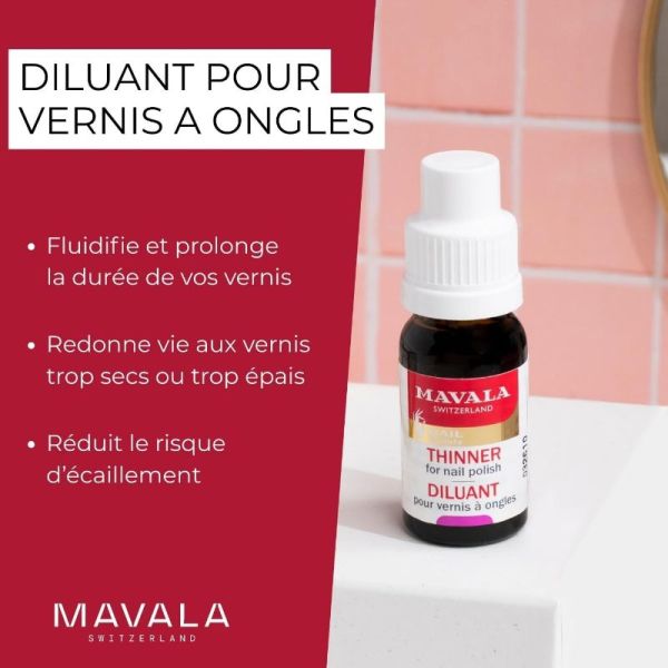Mavala diluant pour vernis à ongles trop épais 10ml