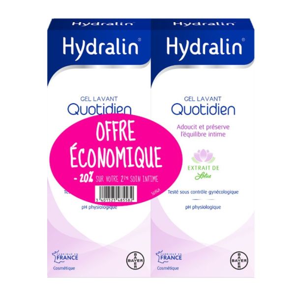 Hydralin quotidien gel lavant 2x200ml