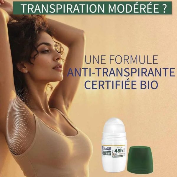 Etiaxil déodorant anti-transpirant végétal 48H noix de Coco Bio 2x50ml