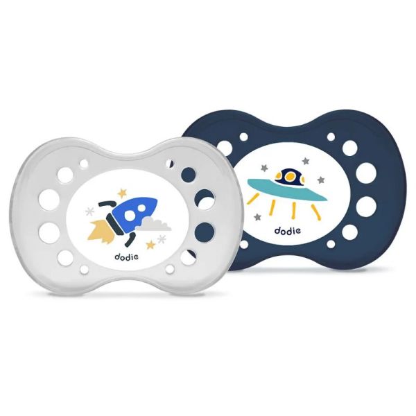 Dodie sucettes anatomiques nuit garçon câlins en famille 6 mois et plus x2