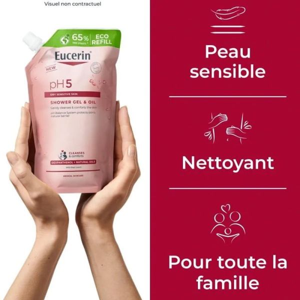 Eucerin pH5 gel-huile de douche Éco-Recharge 400ml