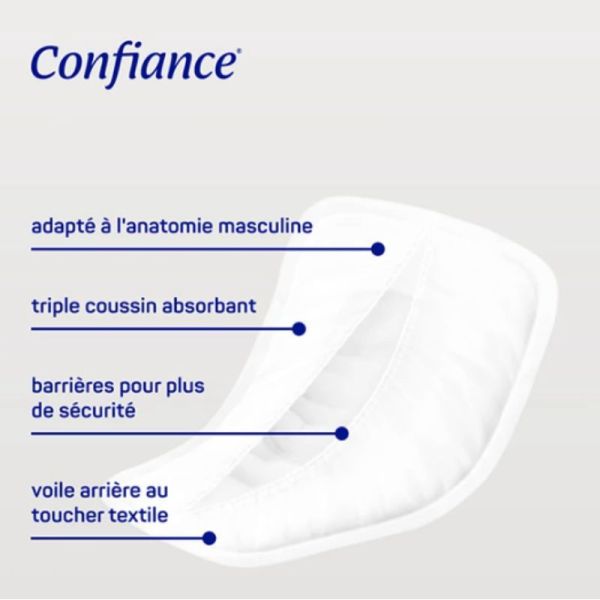 Confiance Men protections absorbantes 3 gouttes14 sachets