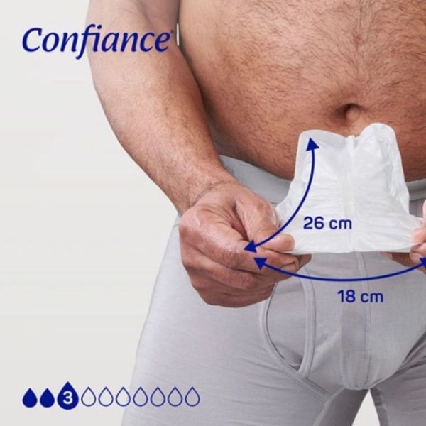 Confiance Men protections absorbantes 3 gouttes14 sachets