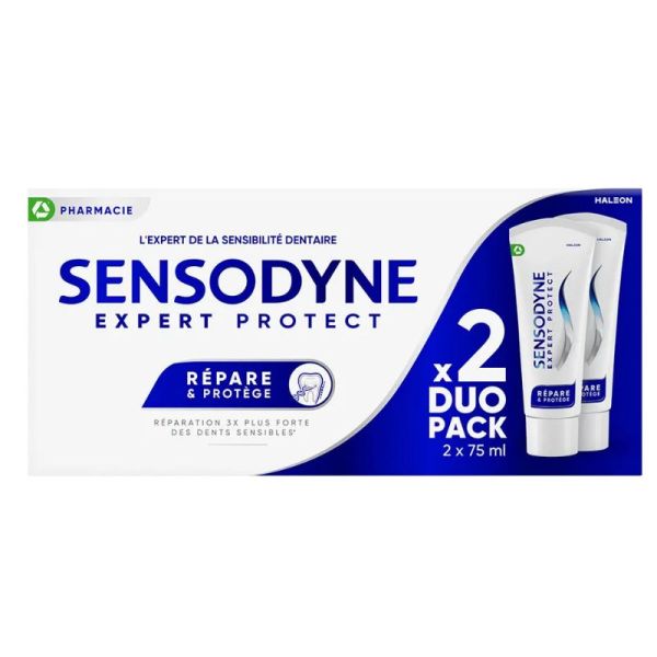 Sensodyne Expert Protect dentifrice répare et protège menthe fraîche 2x75ml