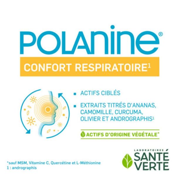 Sante Verte Polanine confort respiratoire 30 comprimés