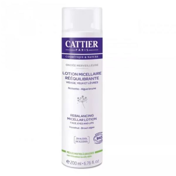 Cattier lotion micellaire rééquilibrante Ondée Merveilleuse Bio 200 ml