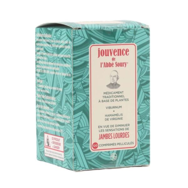 Jouvence Abbe Soury base de plantes Jambes lourdes 120 comprimés