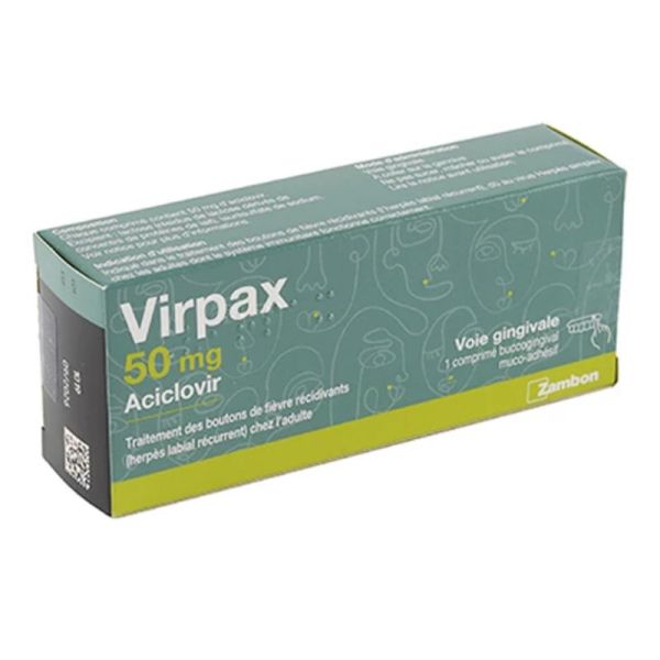 Virpax 50 mg aciclovir 1 comprimé