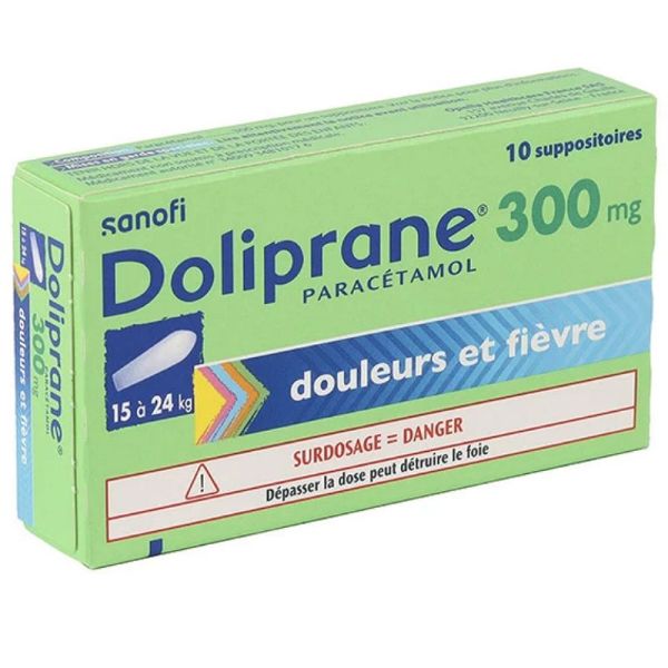 Doliprane suppositoires 300 mg 10 suppositoires