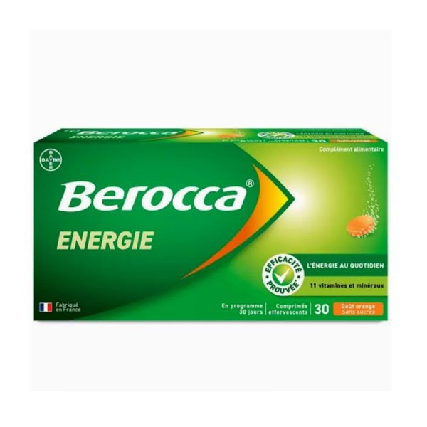 Berocca Energie goût orange 30 comprimés effervescents