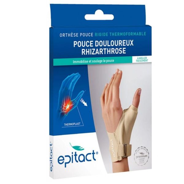 Epitact orthèse pouce Nuit Gauche thermoformable rigide Rhizarthrose taille S