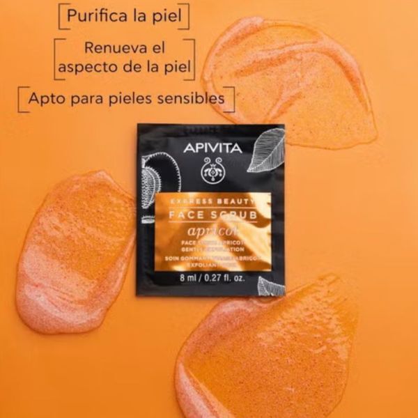 Apivita express Beauty gommage exfoliation douce à l'abricot, 2X8ml 2 x 8ml