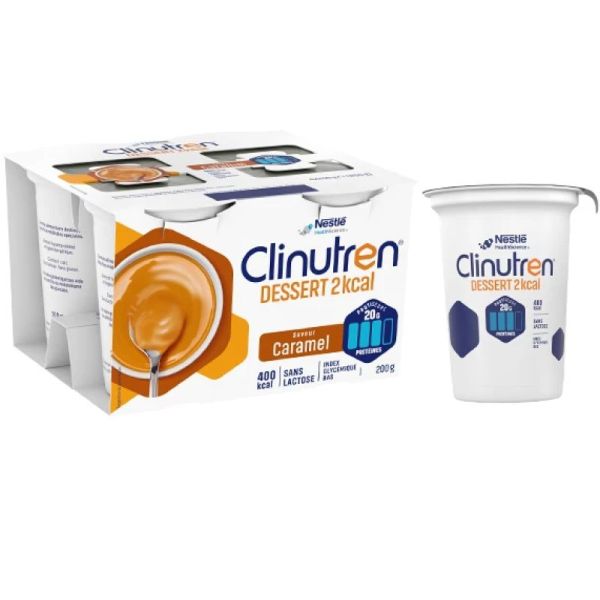 Clinutren Dessert 2kcal HP/HC+ saveur Caramel 4 X 200 g