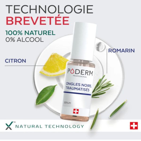 Poderm sérum fortifiant ongles noirs, traumatisés 8ml