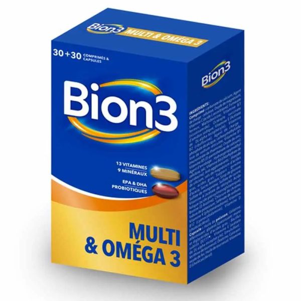 Bion3 Multi & Oméga 3 30 comprimés + 30 capsules