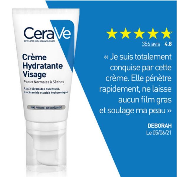 CeraVe crème hydratante visage 52ml