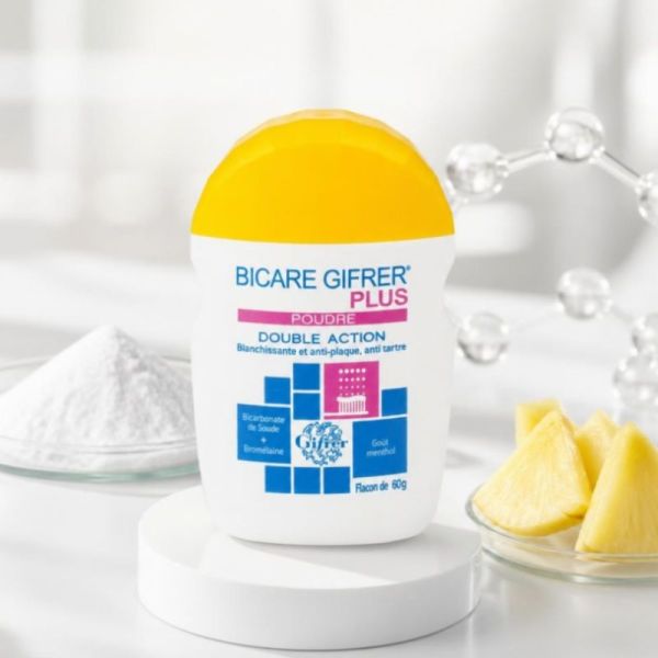 Gifrer Bicare Plus Bicarbonate de Soude + Bromélaïne 60g