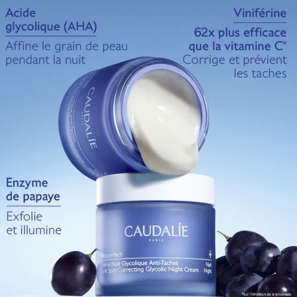 Caudalie Vinoperfect Crème Nuit Glycolique Anti-Taches Recharge 50 ml