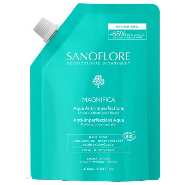 Sanoflore Magnifica Aqua anti-imperfections lotion purifiante recharge 400ml