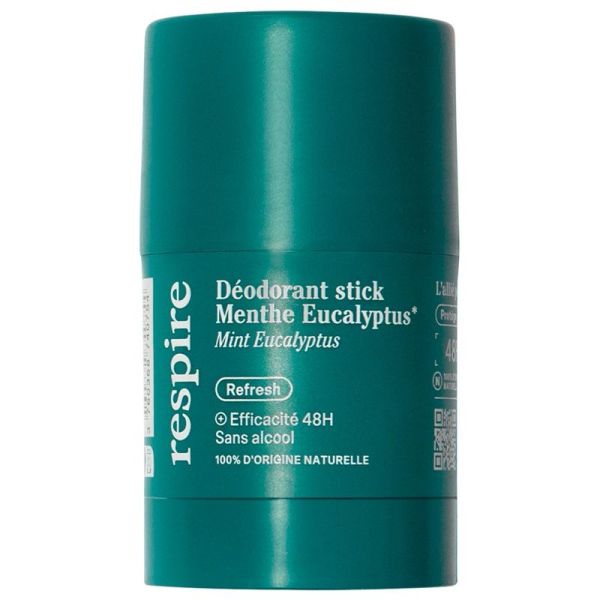 Respire déodorant stick menthe eucalyptus Bio 50g